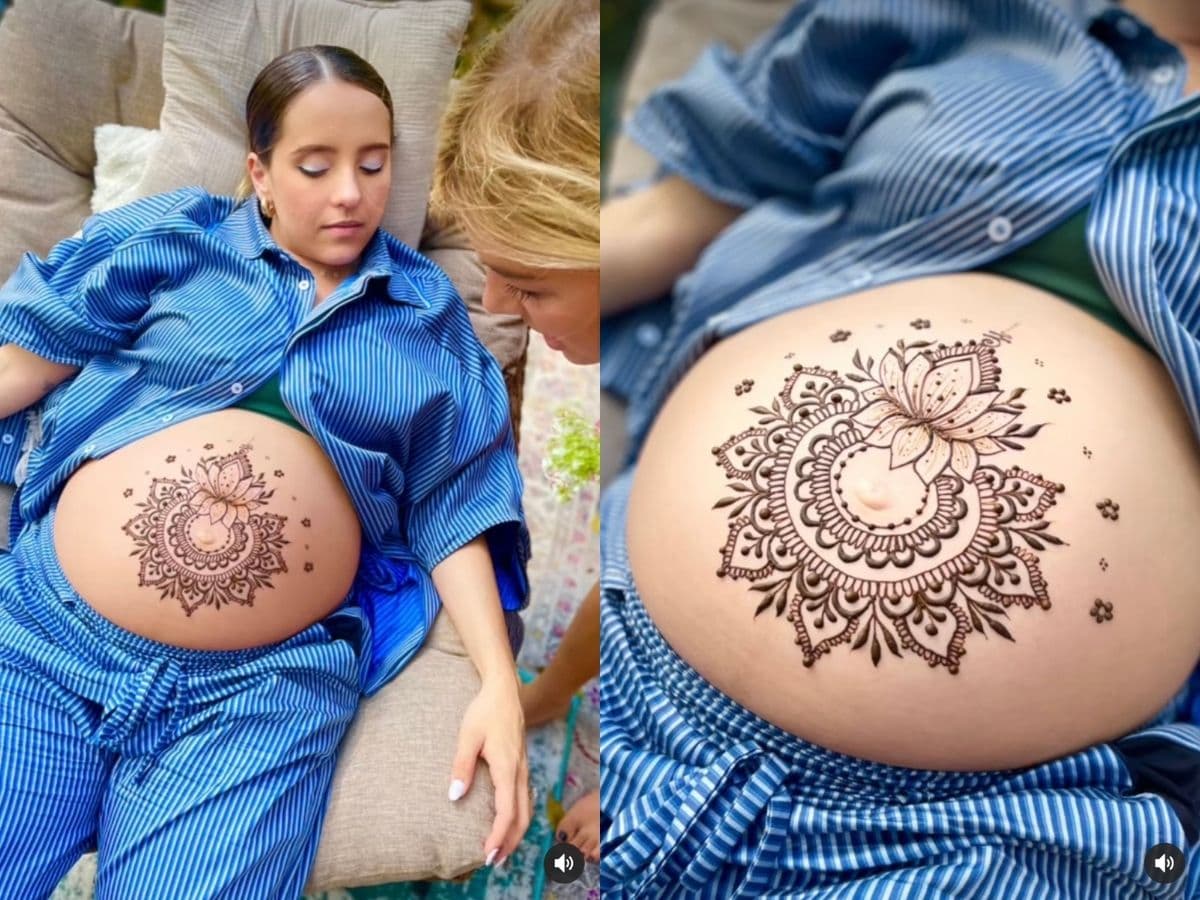 A punto de convertirse en mamá, Evaluna tatuó su pancita de embarazo. La encargada del diseño fue la artista The Henna Witch, quien en su vientre pintó un mandala, el cual simboliza 'la evolución del universo’.