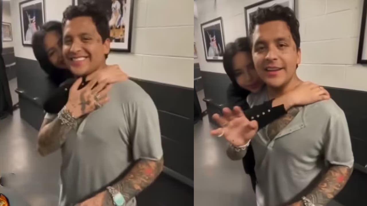 Ángela Aguilar no se le separa a Nodal; causa polémica en video