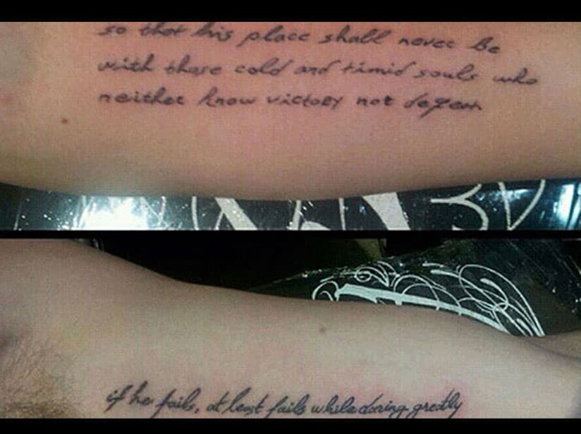 Liam y Miley tienen tatuada una frase