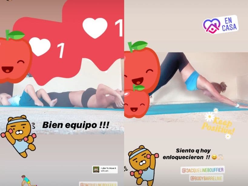 Anahí compartió cómo pasa los días de aislamiento junto a su hijo Manu.