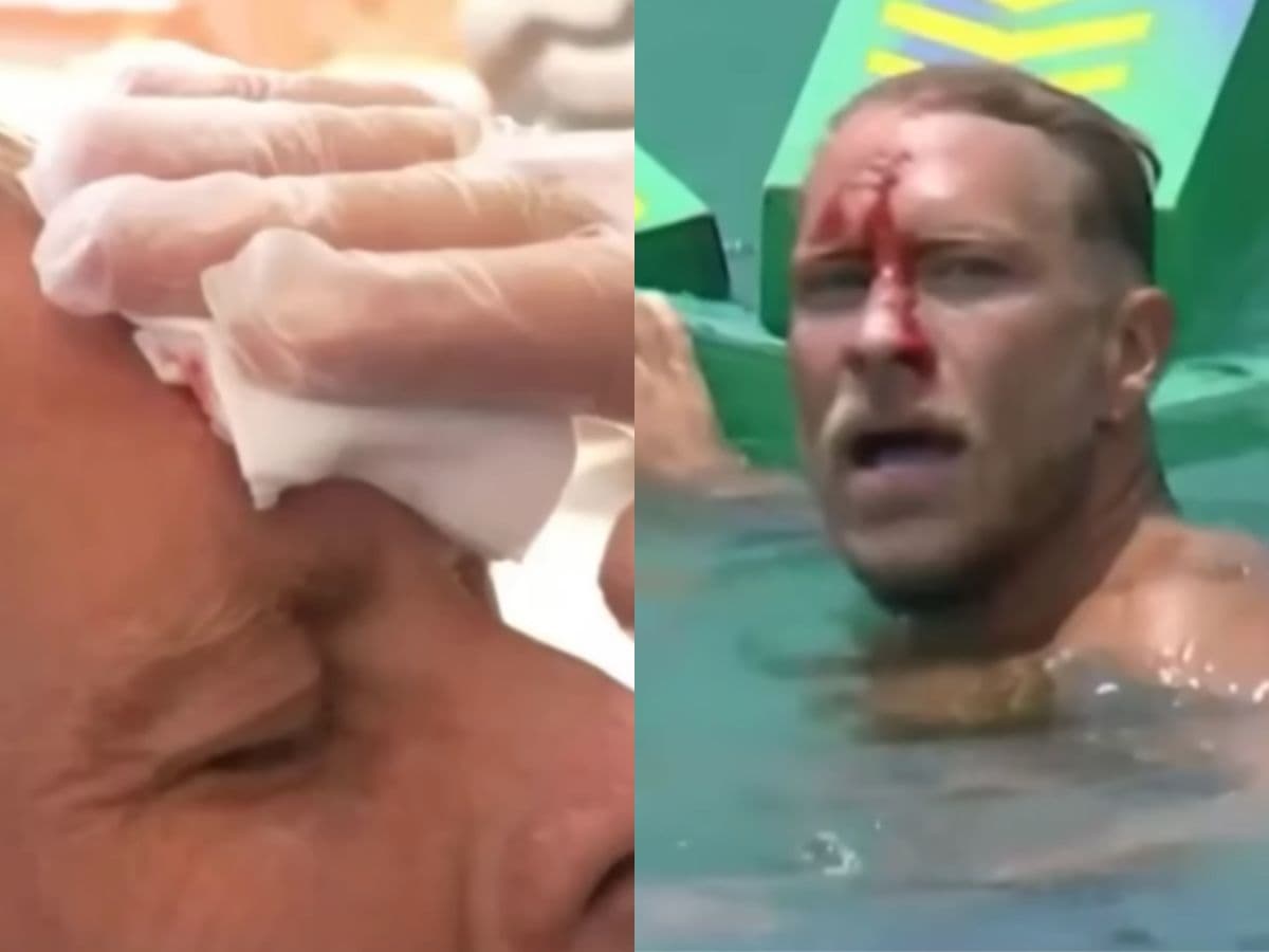 Salvador Zerboni sufrió un fuerte golpe en 'Reto 4 Elementos'.