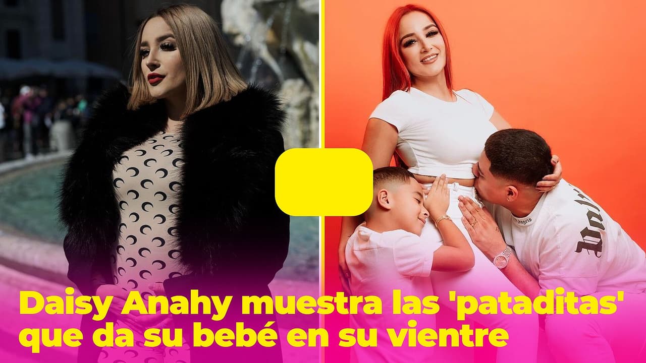 Daisy Anahy muestra las tiernas patadas que da su bebé en su vientre a pocas semanas de dar a luz