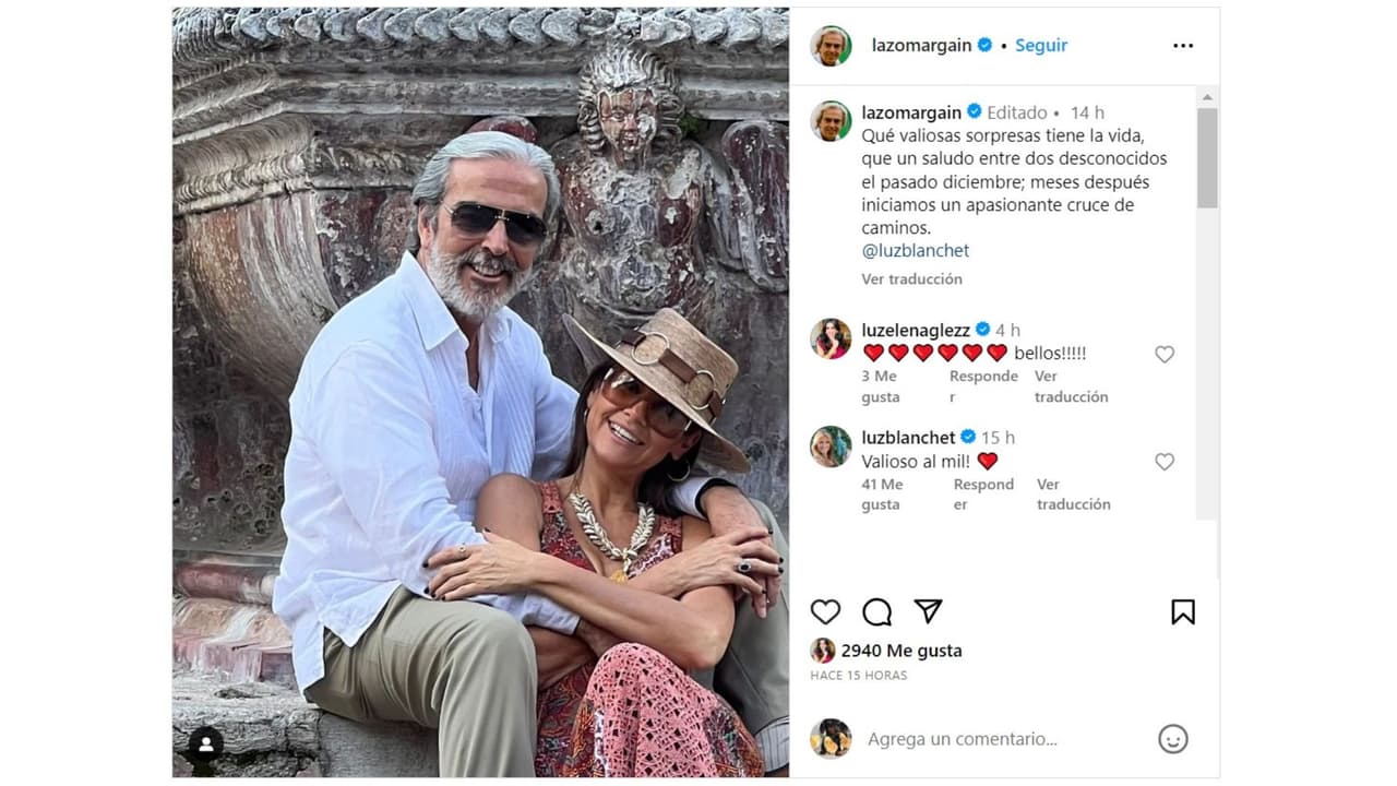 Lorenzo Lazo compartió su primera foto junto a Luz Blanchet.
