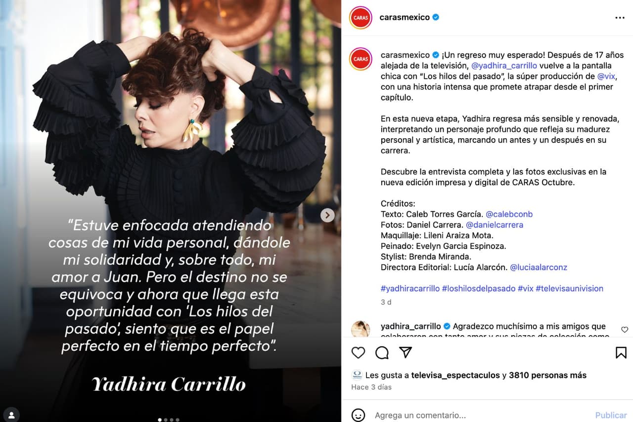 Yadhira Carrillo, actriz mexicana.