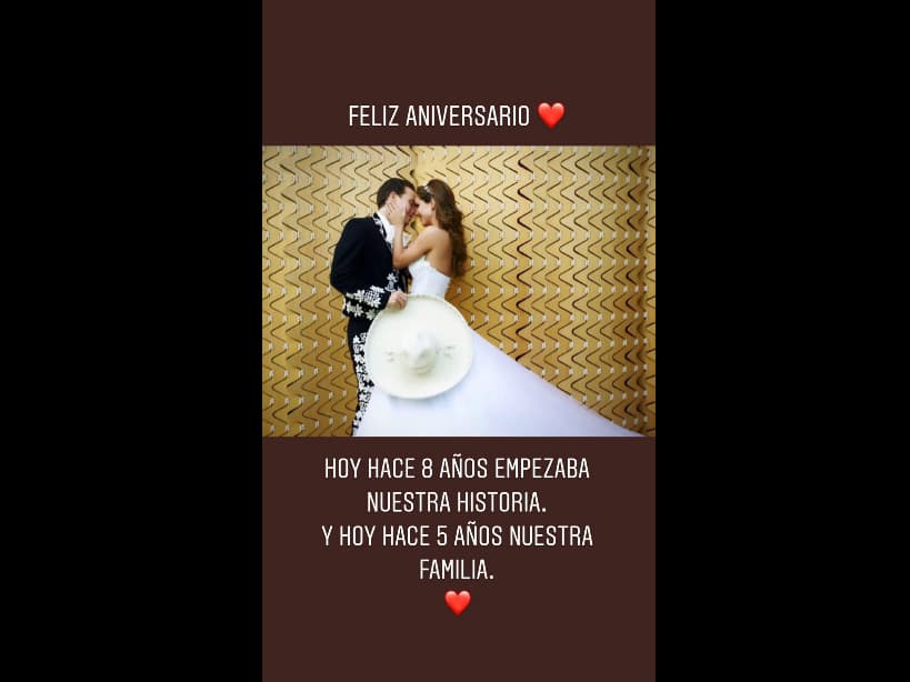 Anahí celebra su aniversario con romántico mensaje a Manuel Velasco.