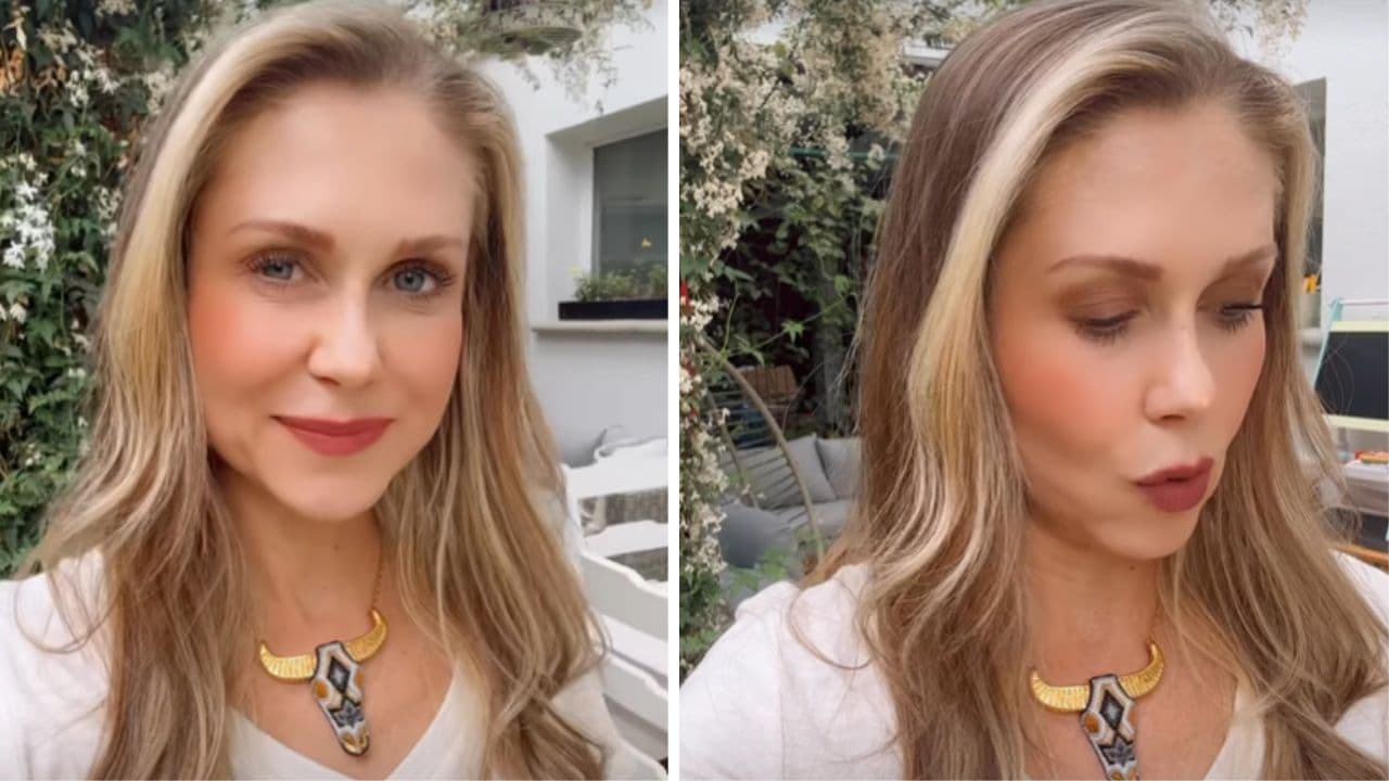 Ingrid Martz luce un espectacular look noventero