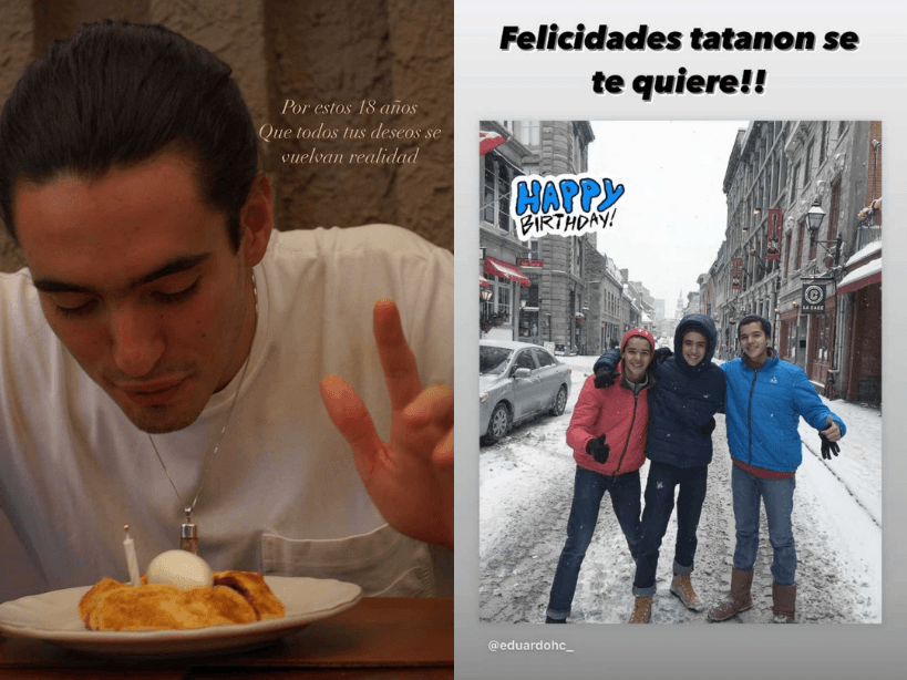 Sebastián Poza recibió tiernas felicitaciones de su hermana mayor y sus hermanastros, hijos de Eduardo Santamarina