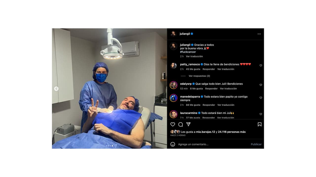Julián Gil fue diagnosticado con cáncer de piel, por primera vez, en 2020.