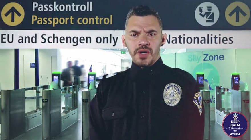 Control de migración en el aeropuerto