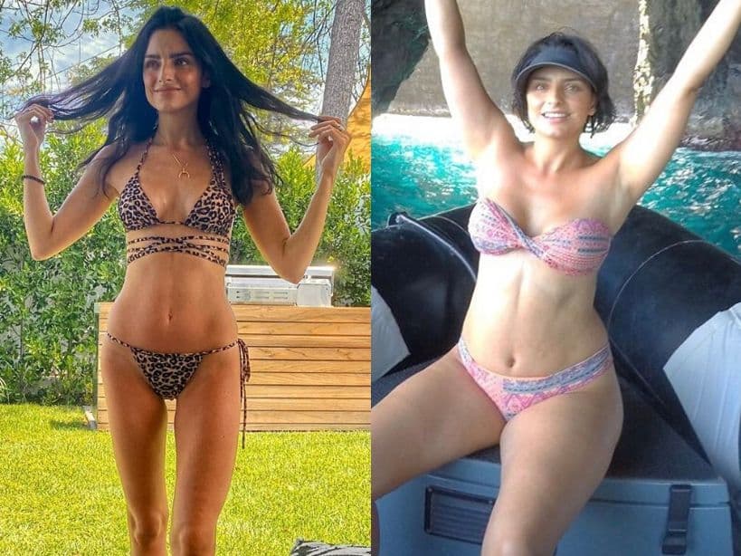 Tras posar en bikini, Aislinn Derbez reflexiona sobre su cuerpo y sube fotos inéditas de su embarazo