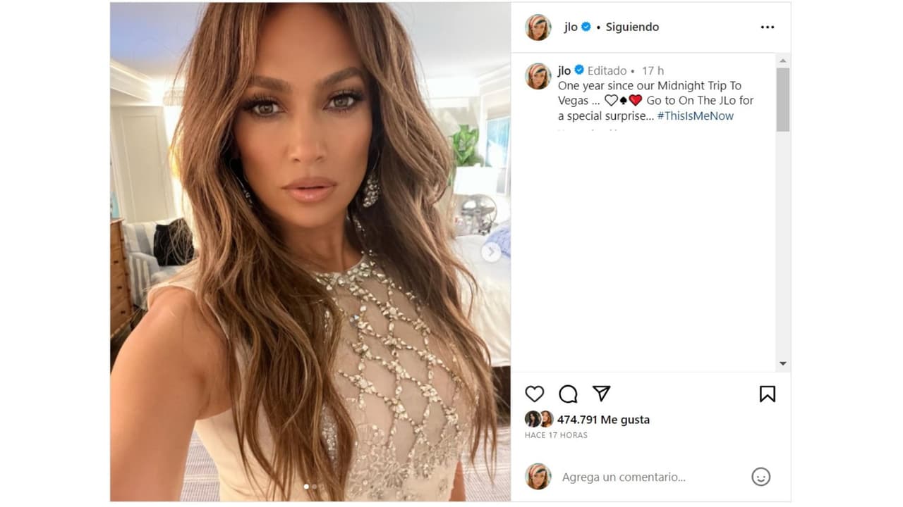 JLo anunció "sorpresa" en su perfil de Instagram.