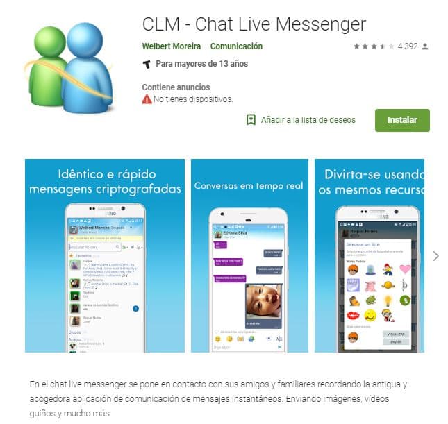 Así puedes encontrar Chat Live Messenger en Google Play