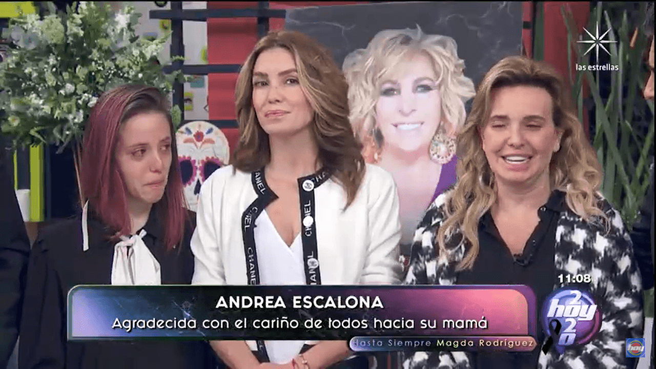 Andrea Escalona reaparece en Hoy tras la muerte de Magda Rodríguez