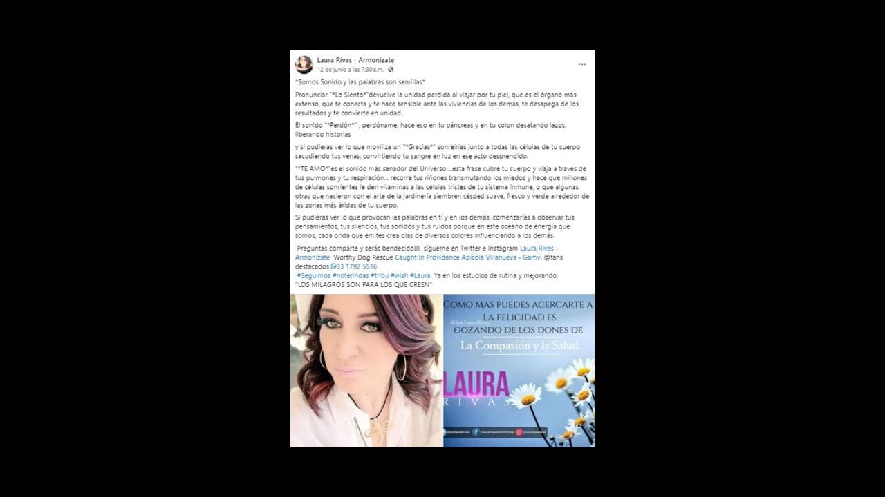Este fue el último mensaje de Laura Rivas, famosa vidente que murió