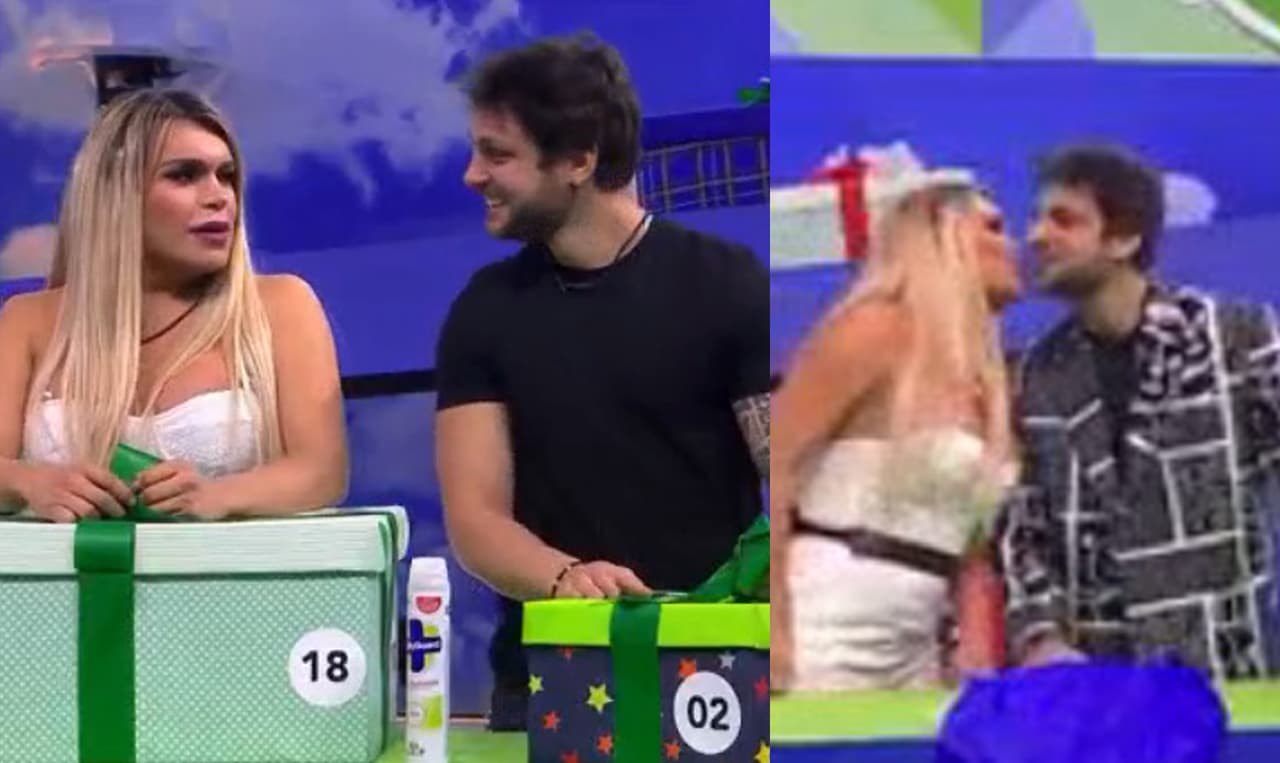 Wendy le da beso de la suerte a Nicola, él le reclama otro en la boca y Galilea asegura: "Aquí hay amor"