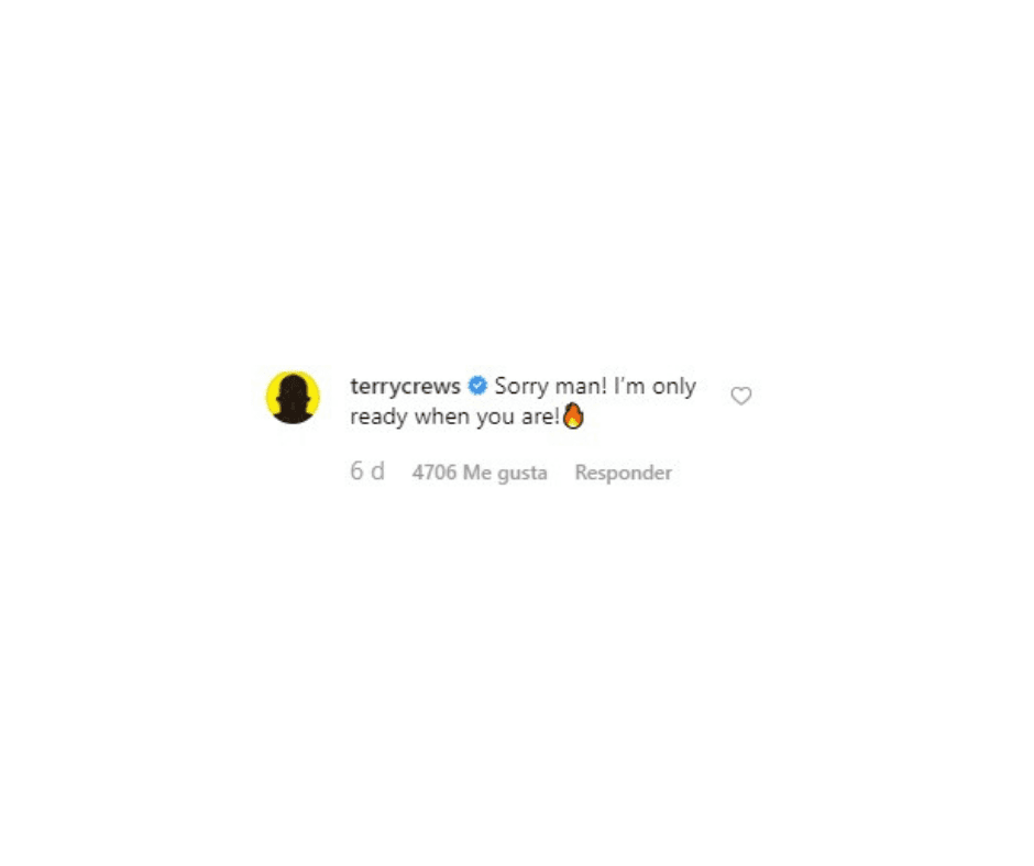 El comentario por parte del comediante a su compañero del filme.