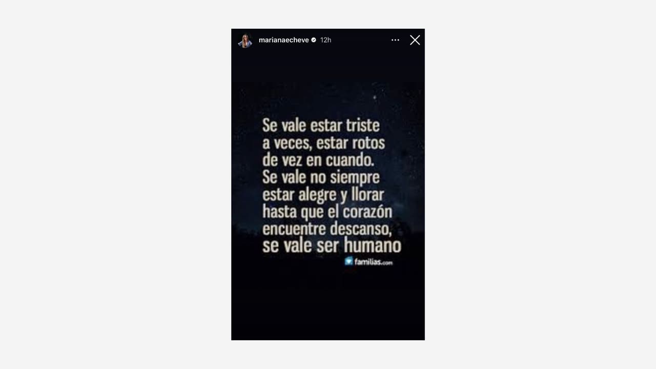 El mensaje que preocupó a los seguidores de Mariana Echeverría