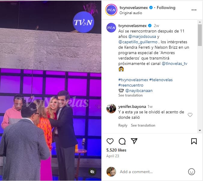 Marjorie de Sousa y Guillermo Capetillo se reencontraron.
