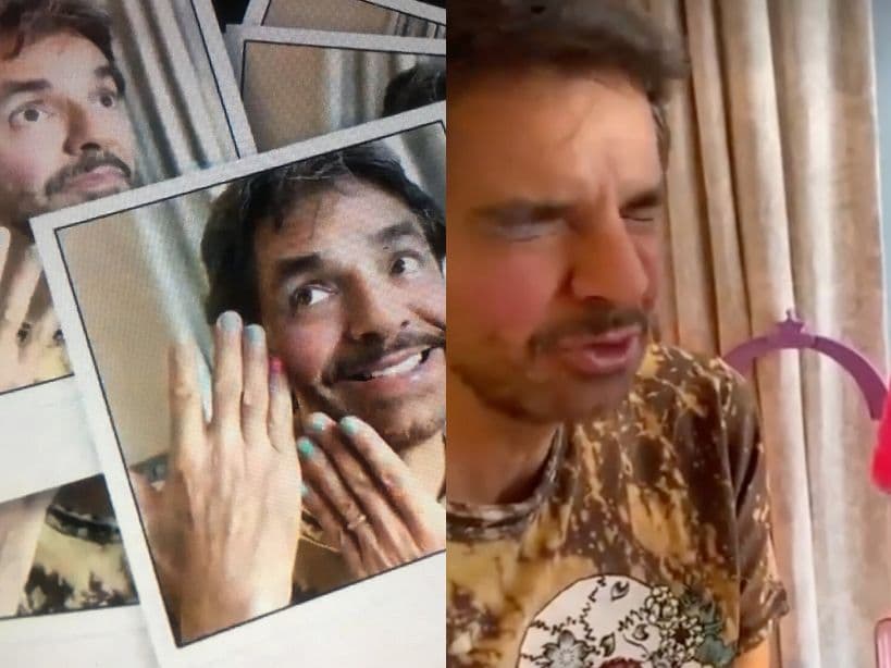 Eugenio Derbez sorprende al dejarse maquillar por Aitana.