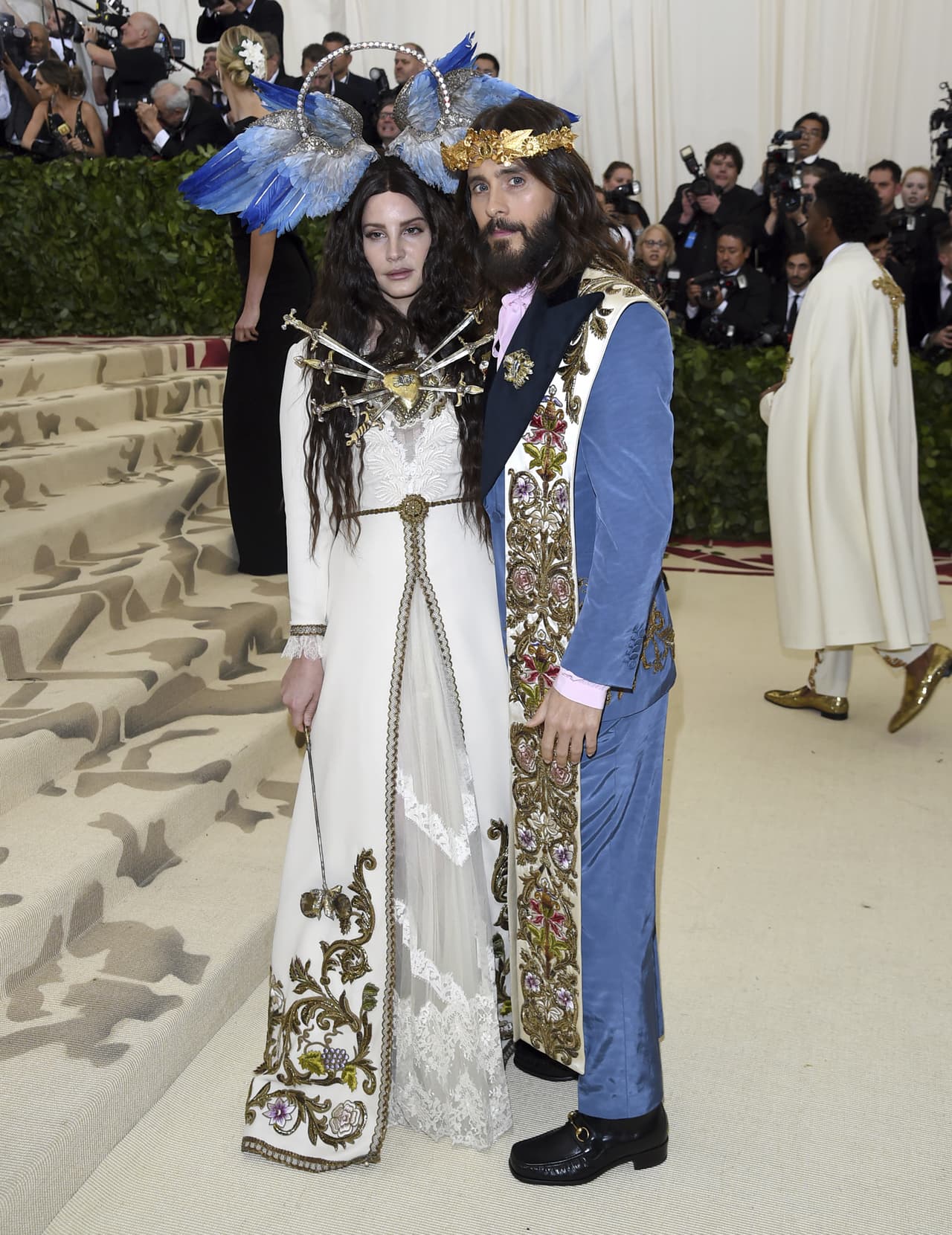 Lana del Rey y Jared Leto; de los favoritos de la noche, ambos vestidos por Gucci.