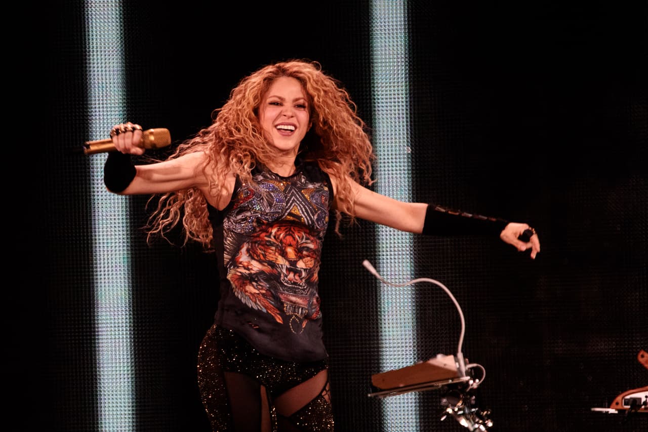 FOR EDITORIAL USE ONLY. Multiple award winning artist Shakira performing at The O2 in London on 11th June 2018 as part of the El Dorado World Tour.