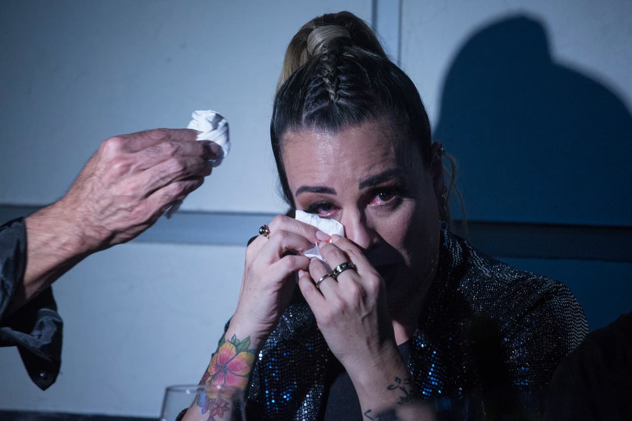 'La Josa' lloró al final del episodio, visiblemente conmovida por la historia.