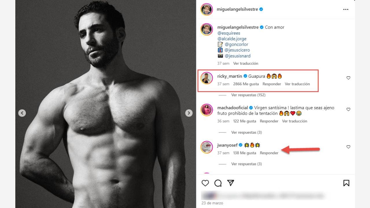 Ricky Martin manda piropo a Miguel Ángel Silvestre