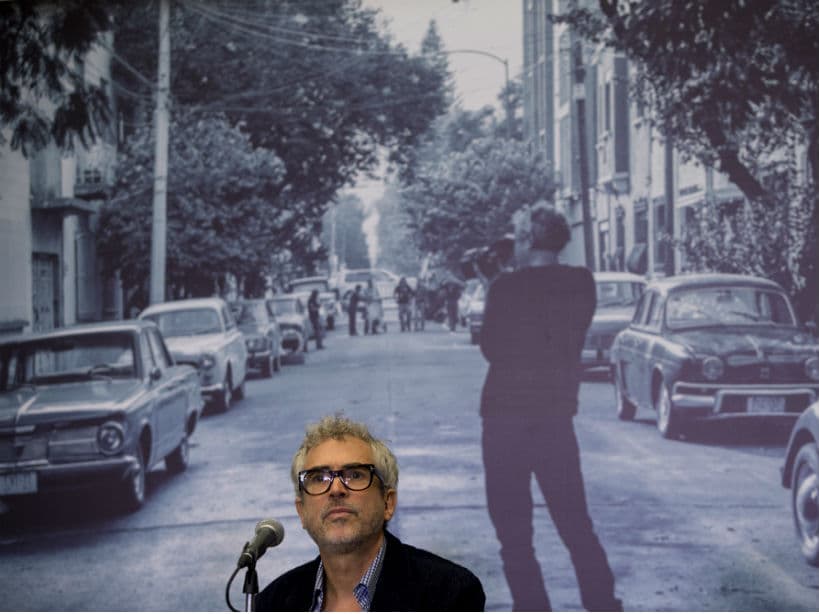 Alfonso Cuarón en conferencia de prensa tras finalizar el rodaje de 'Roma' en la Ciudad de México