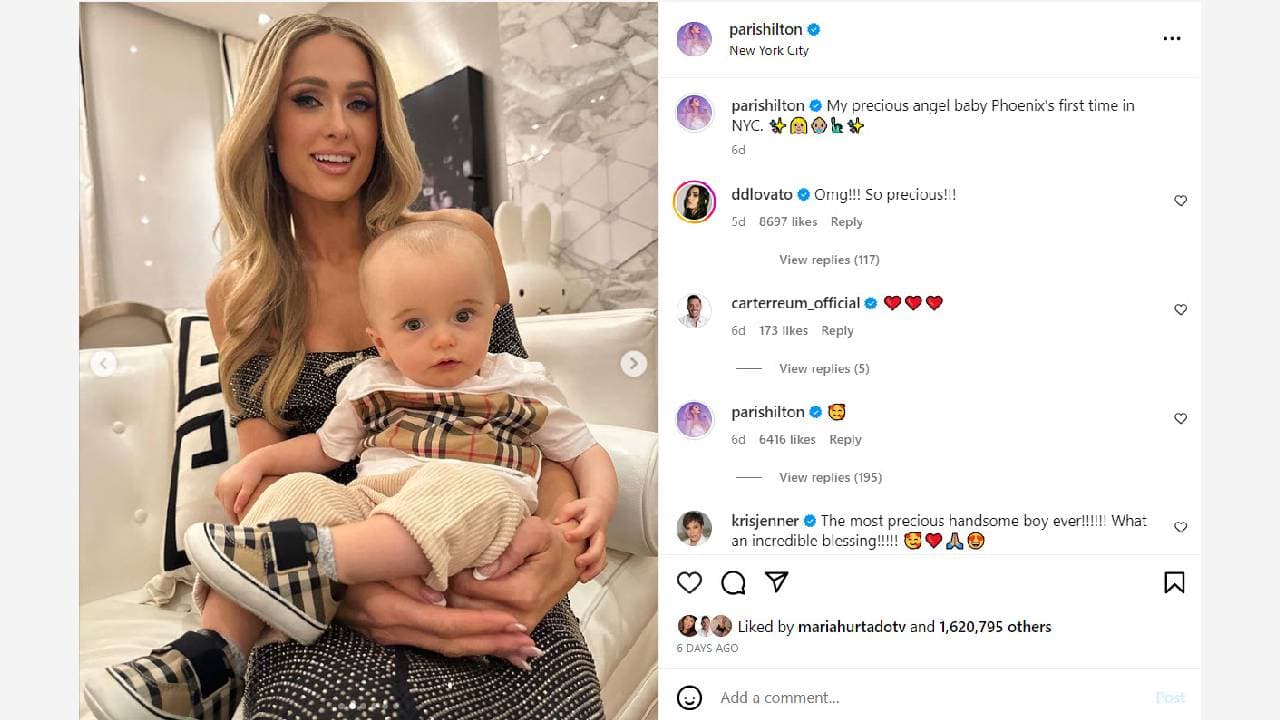 Paris Hilton y su hijo Phoenix