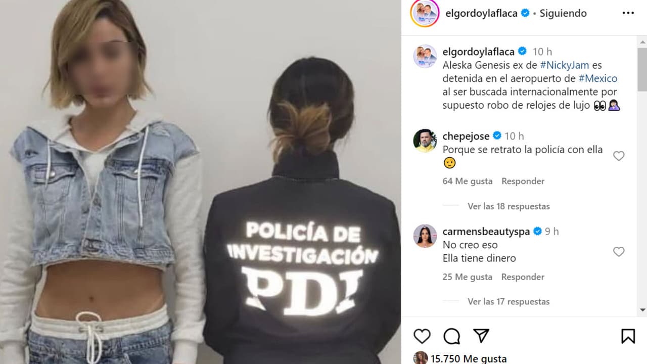 Aleska Génesis fue detenida en el aeropuerto de la capital mexicana.