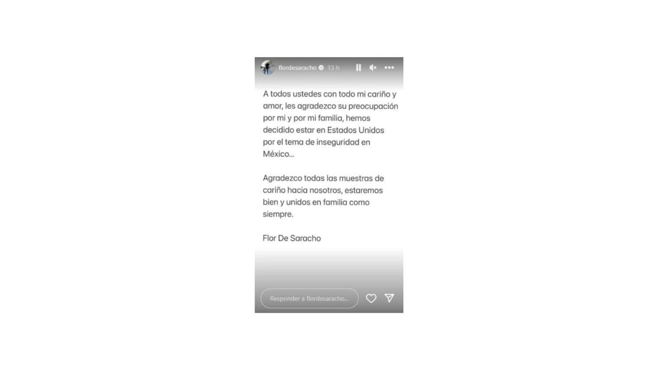 Florencia de Saracho se va de México.