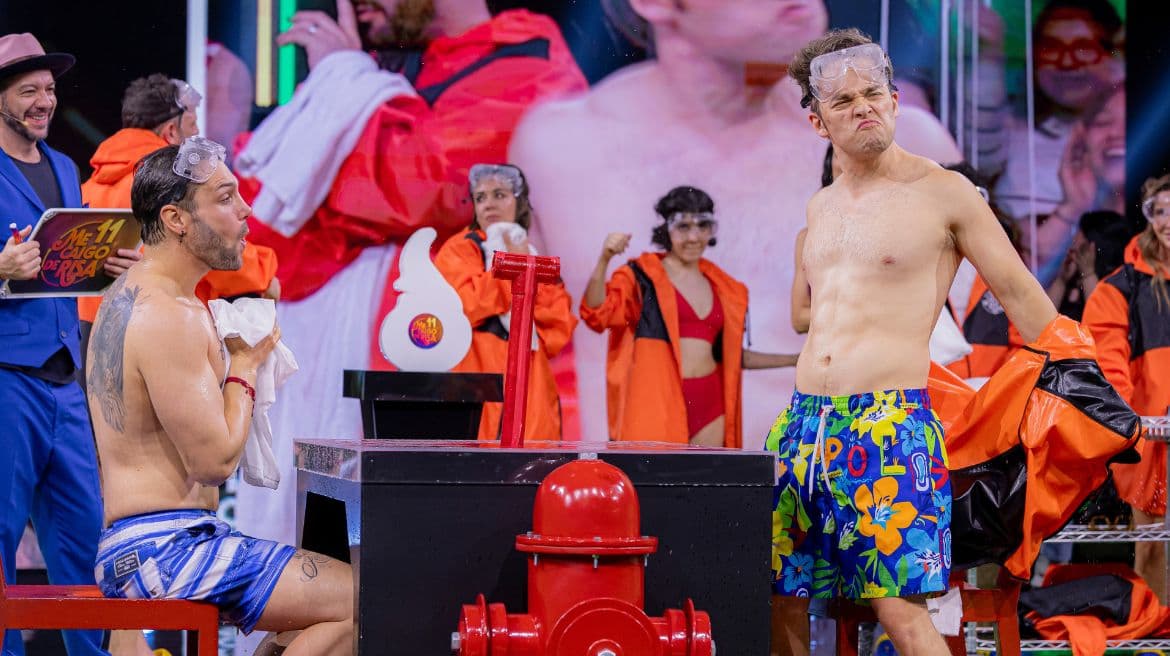 Nicola Porcella y Yurem presumen abdomen de acero en 'Me Caigo de Risa'