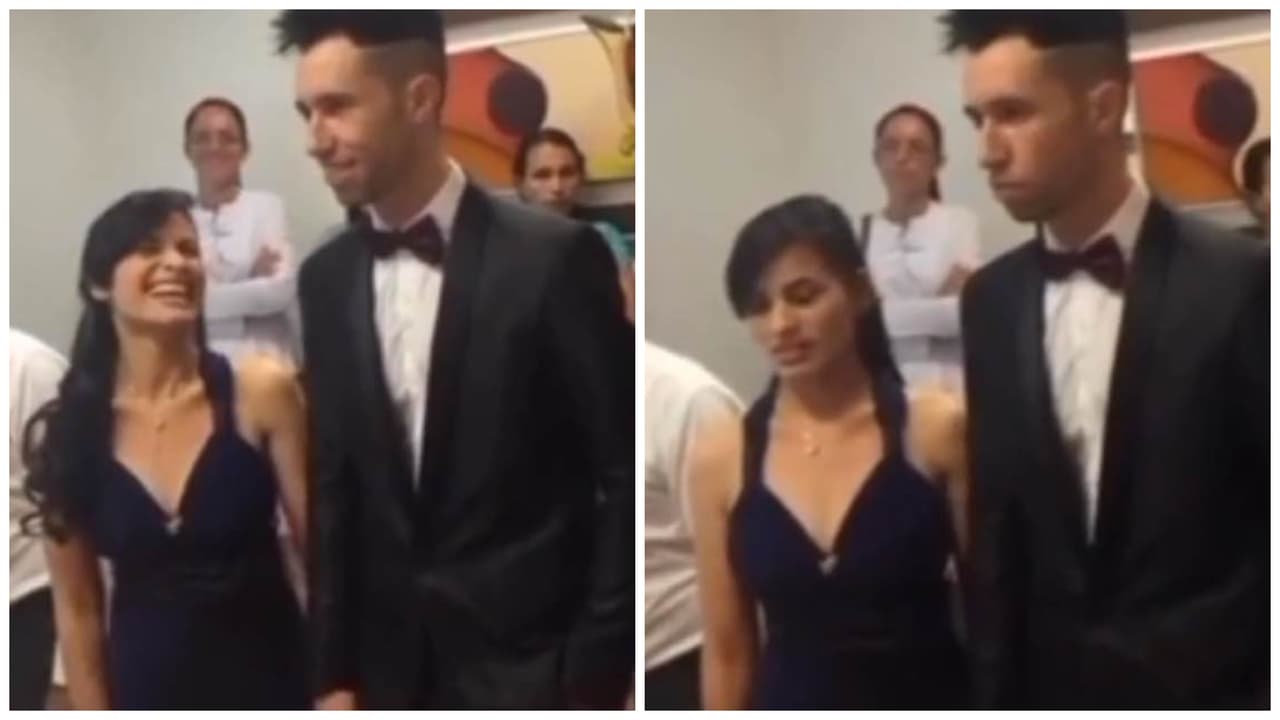 Mujer bromea en el altar al dar el "sí, acepto" y el juez cancela su boda: video viral