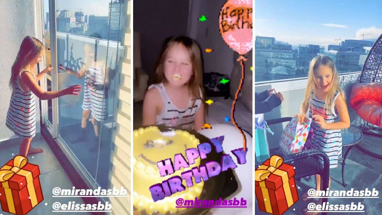 Geraldine Bazán celebra el cumpleaños de su hija Miranda con globos, pastel y tremenda sorpresa
