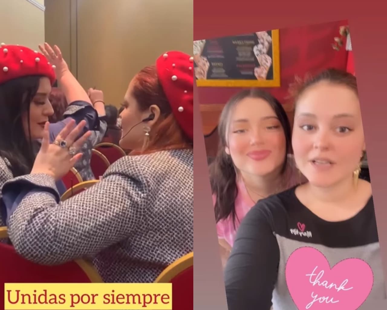Allisson Lozz y su hermana Azul.