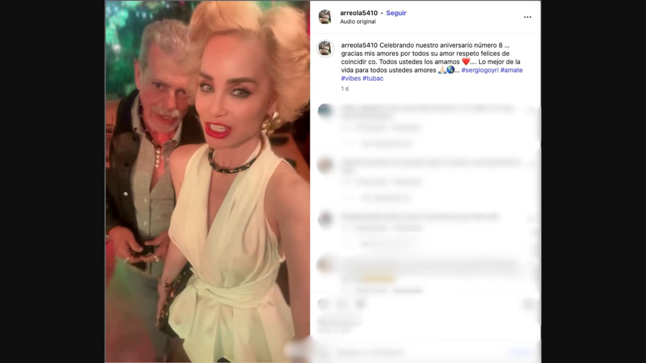Lupita Arreola y Sergio Goyri celebran 8 años de relación