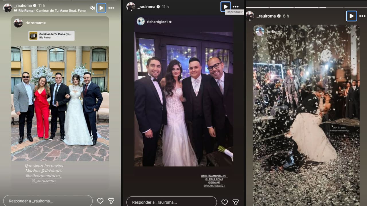 Raúl Ortega, de Río Roma, y la modelo Milena Montalvo se casaron en Monterrey