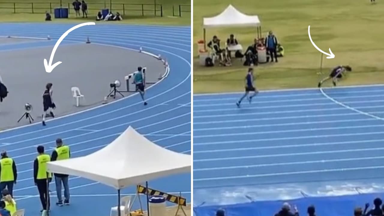 Joven compite en carrera y aparatoso tropezón le quita el primer lugar: se viraliza en TikTok