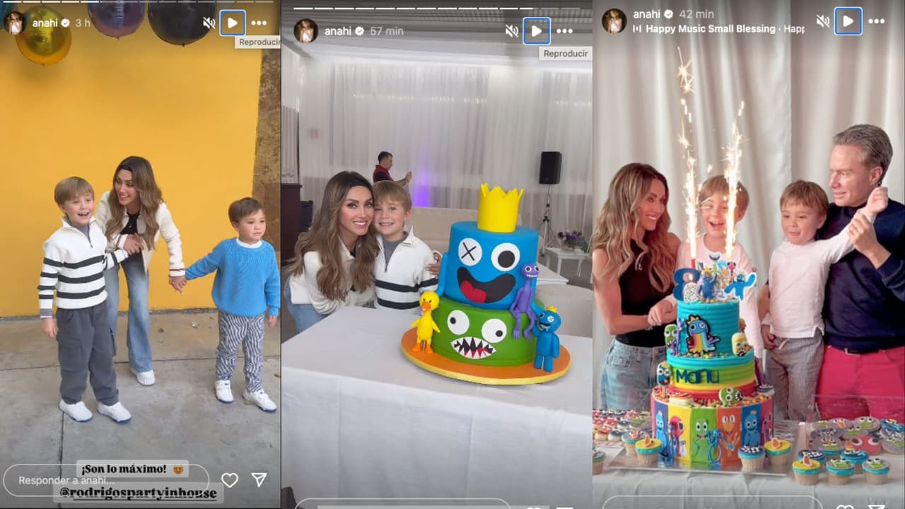 Anahí y Manuel Velasco ofrecieron una fiesta para celebrar el cumpleaños de su hijo Manu
