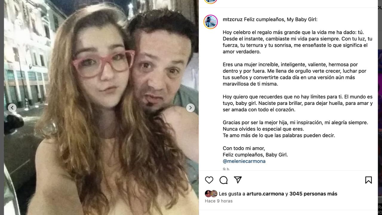 Cruz Martínez felicita a la hija de Alicia Villarreal con amoroso mensaje.