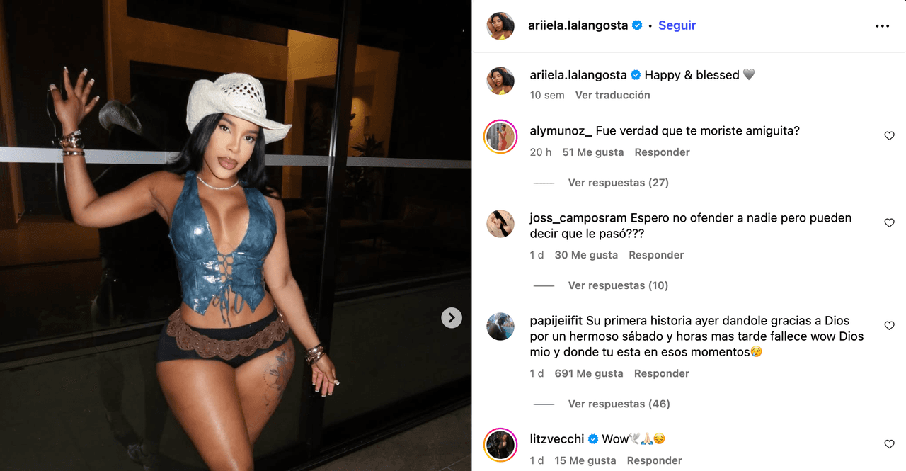 Ariela 'La Langosta', influencer dominicana.