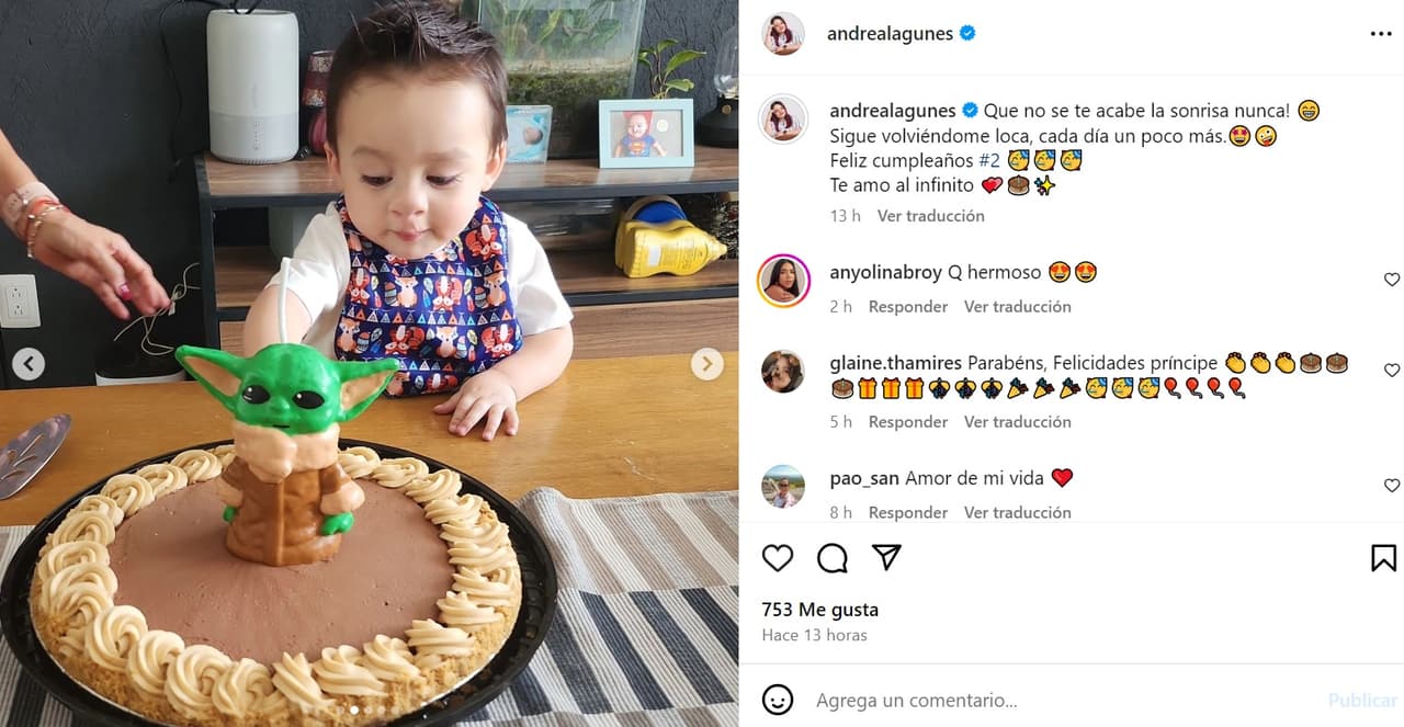 Andrea Lagunes, la famosa 'Gotita de amor', mostró la carita de su bebé