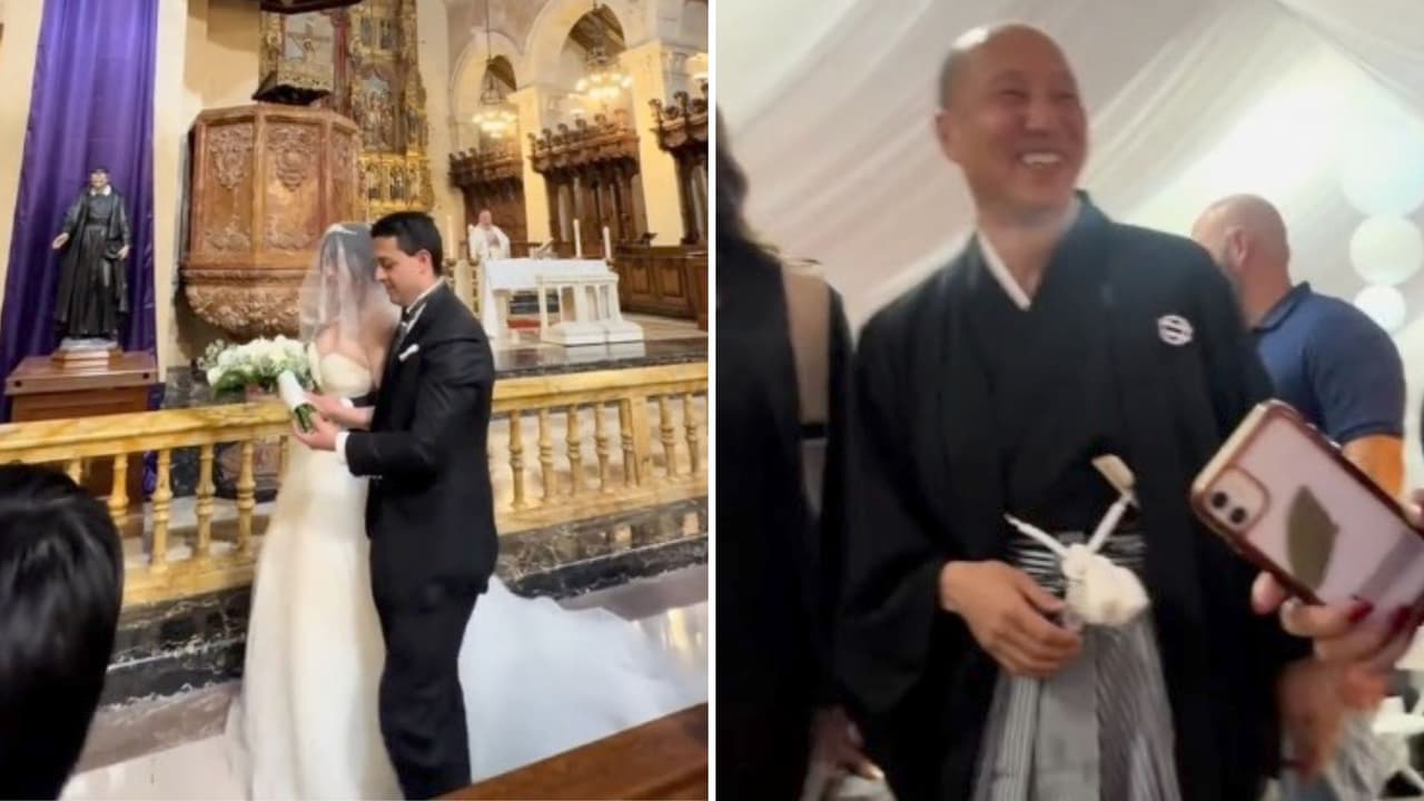 Japonesa se casa con un latino y en su boda hay corridos, taquiza y baile: la fiesta se hace viral