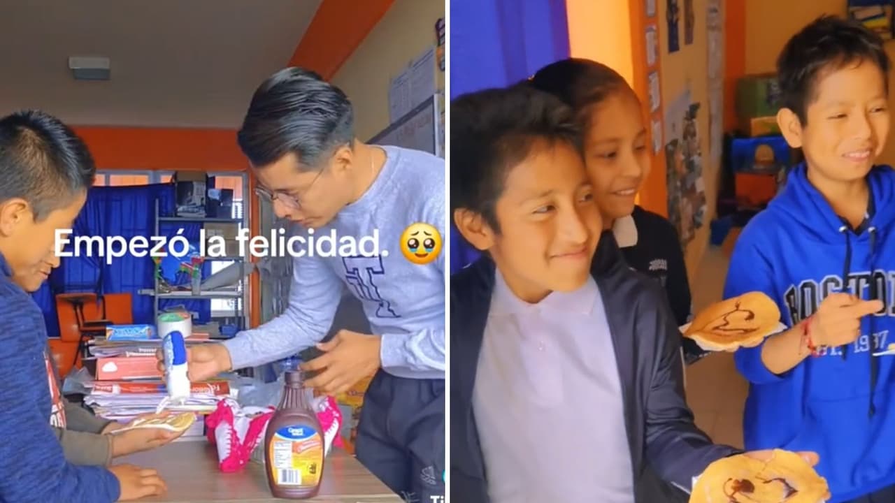 Profesor prepara hot cakes para que sus alumnos los prueben por primera vez: video viral
