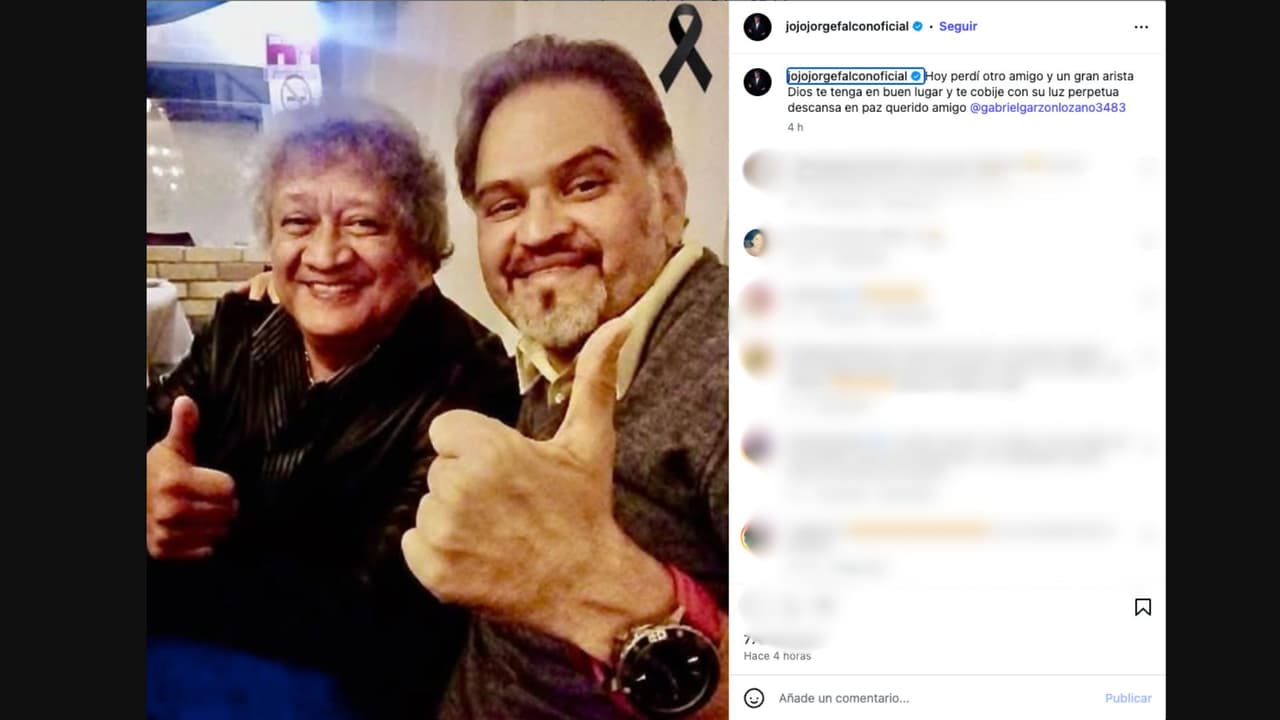 El comediante Jorge Falcón confirmó la muerte del actor Gabriel Garzón