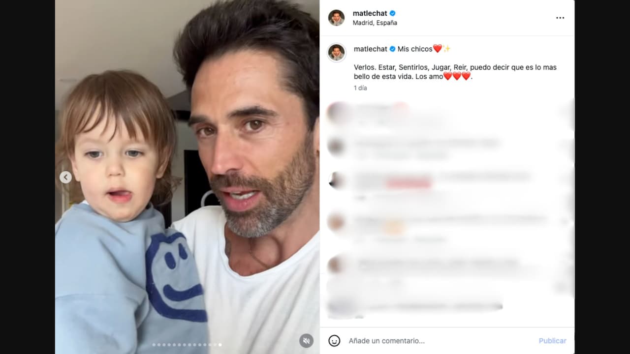 Matías Novoa regresa a España y presume emotiva reunión familiar en redes sociales