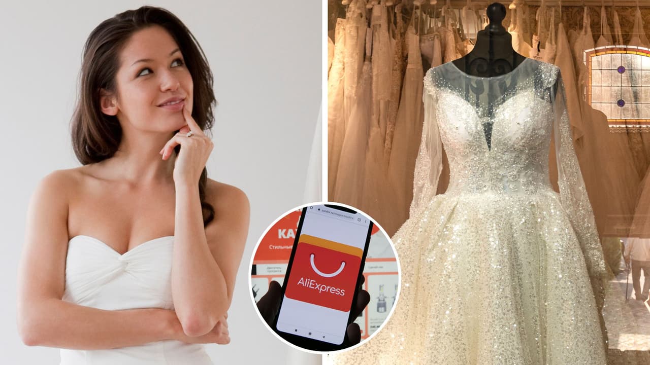 Mujer compra su vestido de novia en Ali Express y sus seguidores no pueden creer lo que le llegó