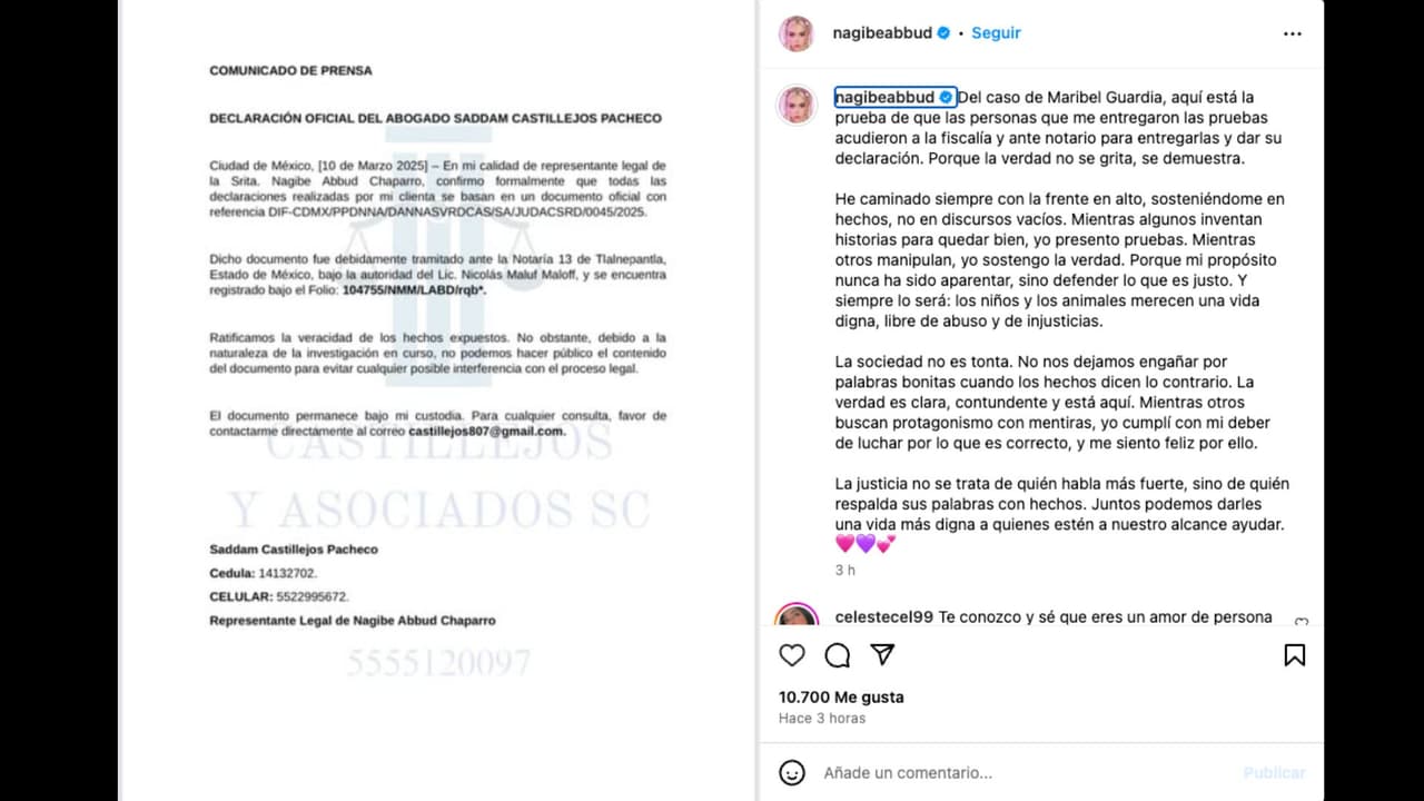 Nagibe Abbud comparte que ya se presentaron las pruebas en la fiscalía en contra de Imelda Tuñón