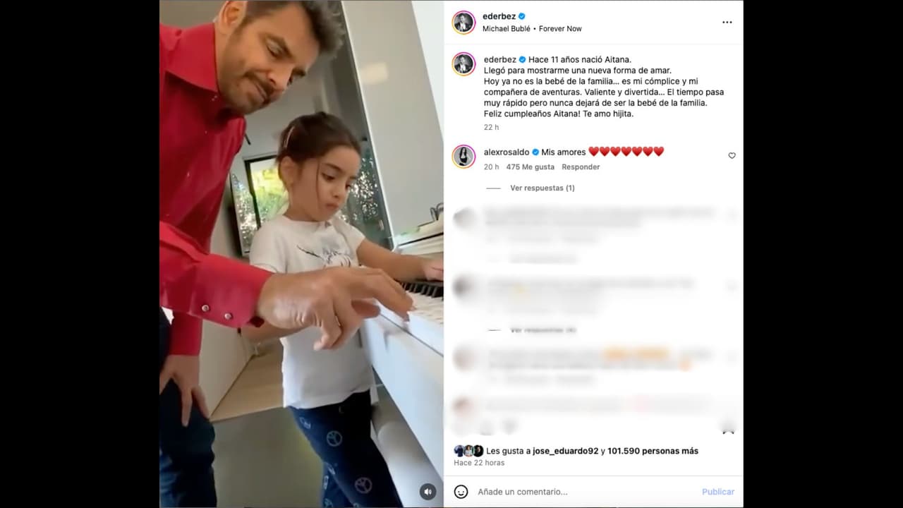 Eugenio Derbez comparte tierno video junto a Aitana para celebrar su cumpleaños