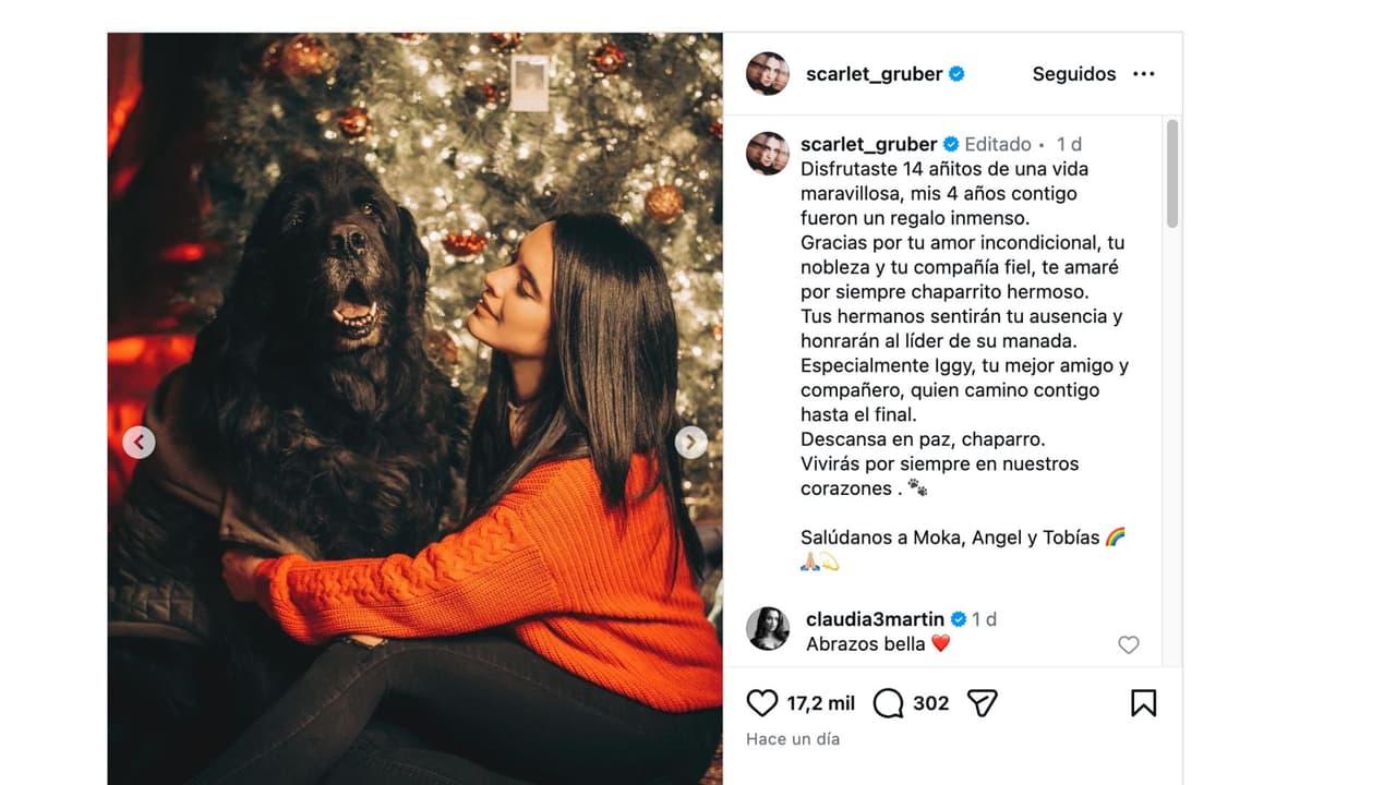 Scarlet Gruber se despide de ser querido.